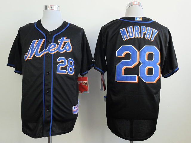 Men New York Mets #28 Murphy Black MLB Jerseys->new york mets->MLB Jersey